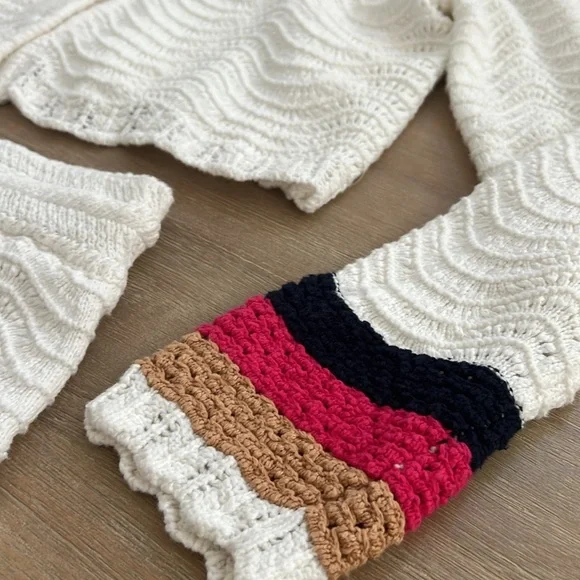 House of Harlow 1960 Crochet Sweater and Shorts Set Medium Large - Picture 8 of 13